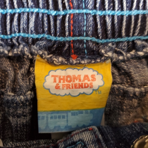 Thomas The Train Tank Engine Jean Denim Stretch Waist Band Shorts Boys 3T - Picture 9 of 11